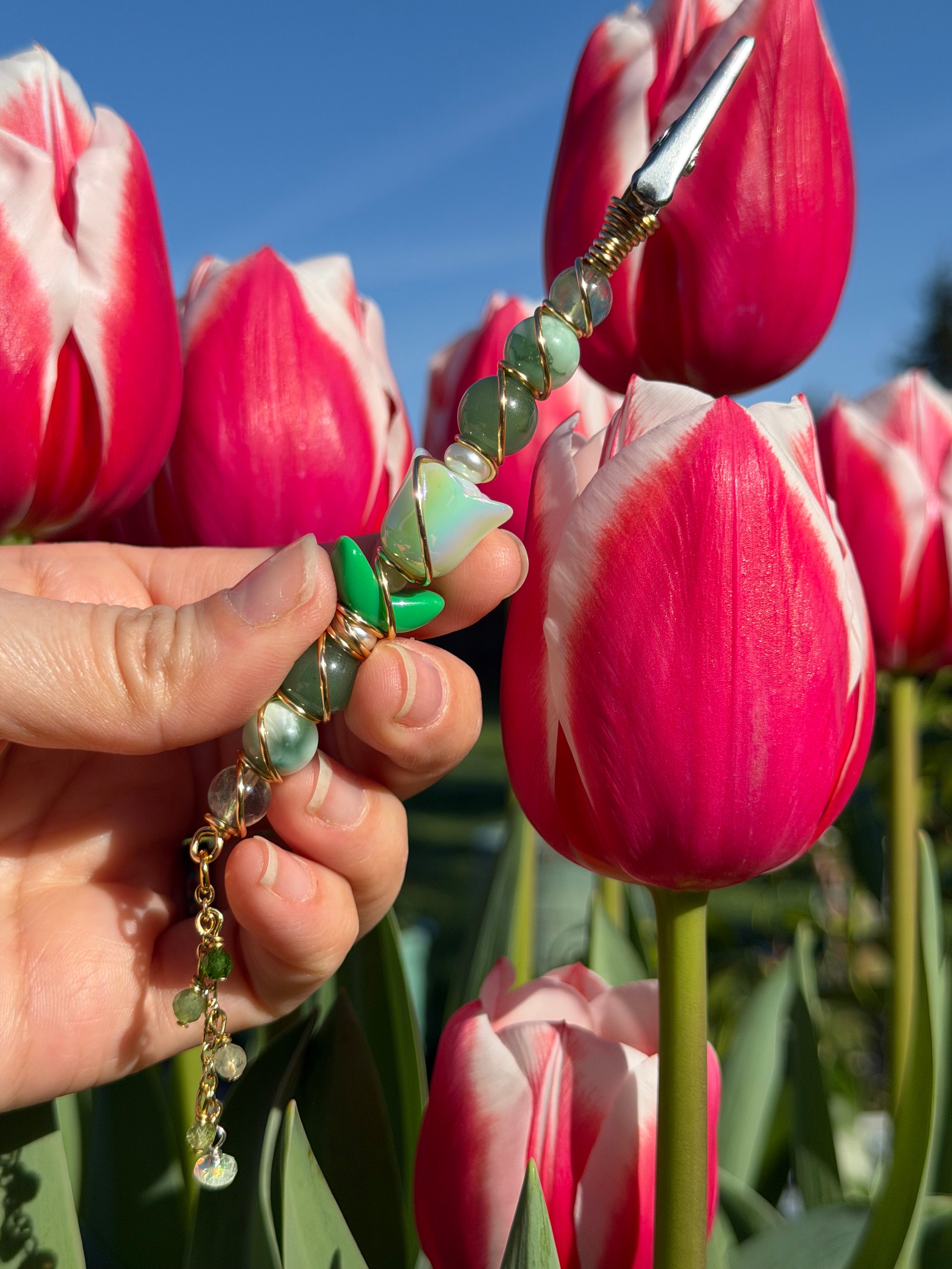 The Tulip Garden Crystal Smoking Clip Collection