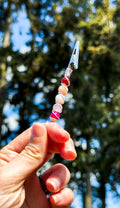 Lesbian Flag Crystal Ring Smoke Clip