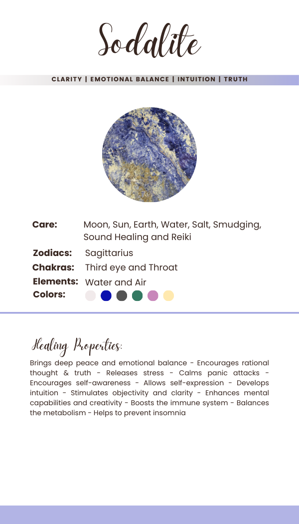 Crystal Smoke Clip; Moonstone, Opalite, Blue Apatite, Green Moonstone, Sodalite, Birdy