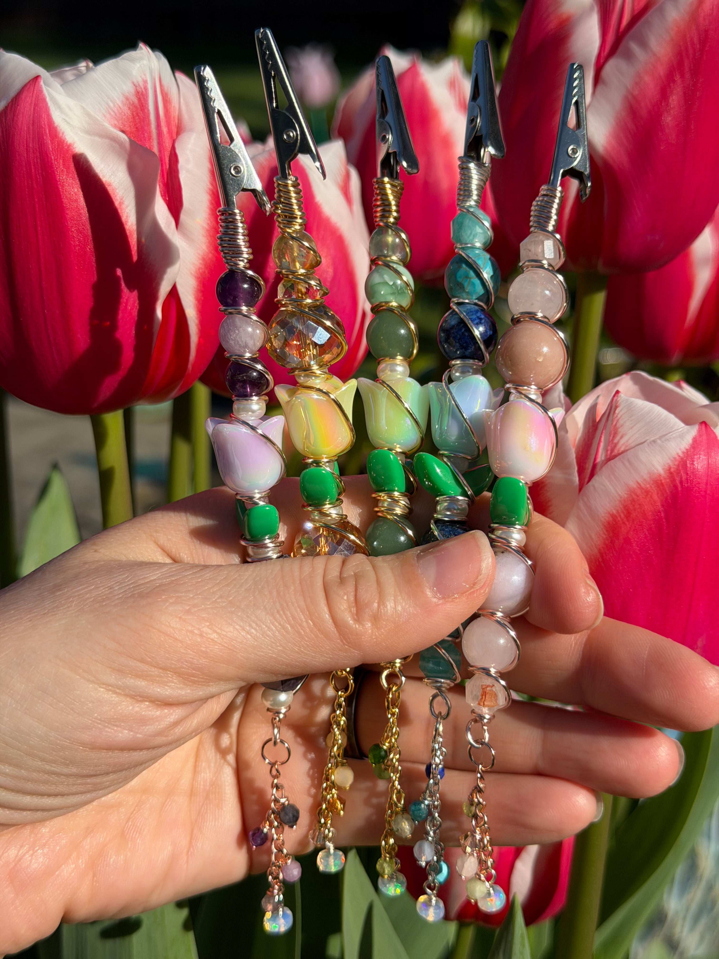 The Tulip Garden Crystal Smoking Clip Collection