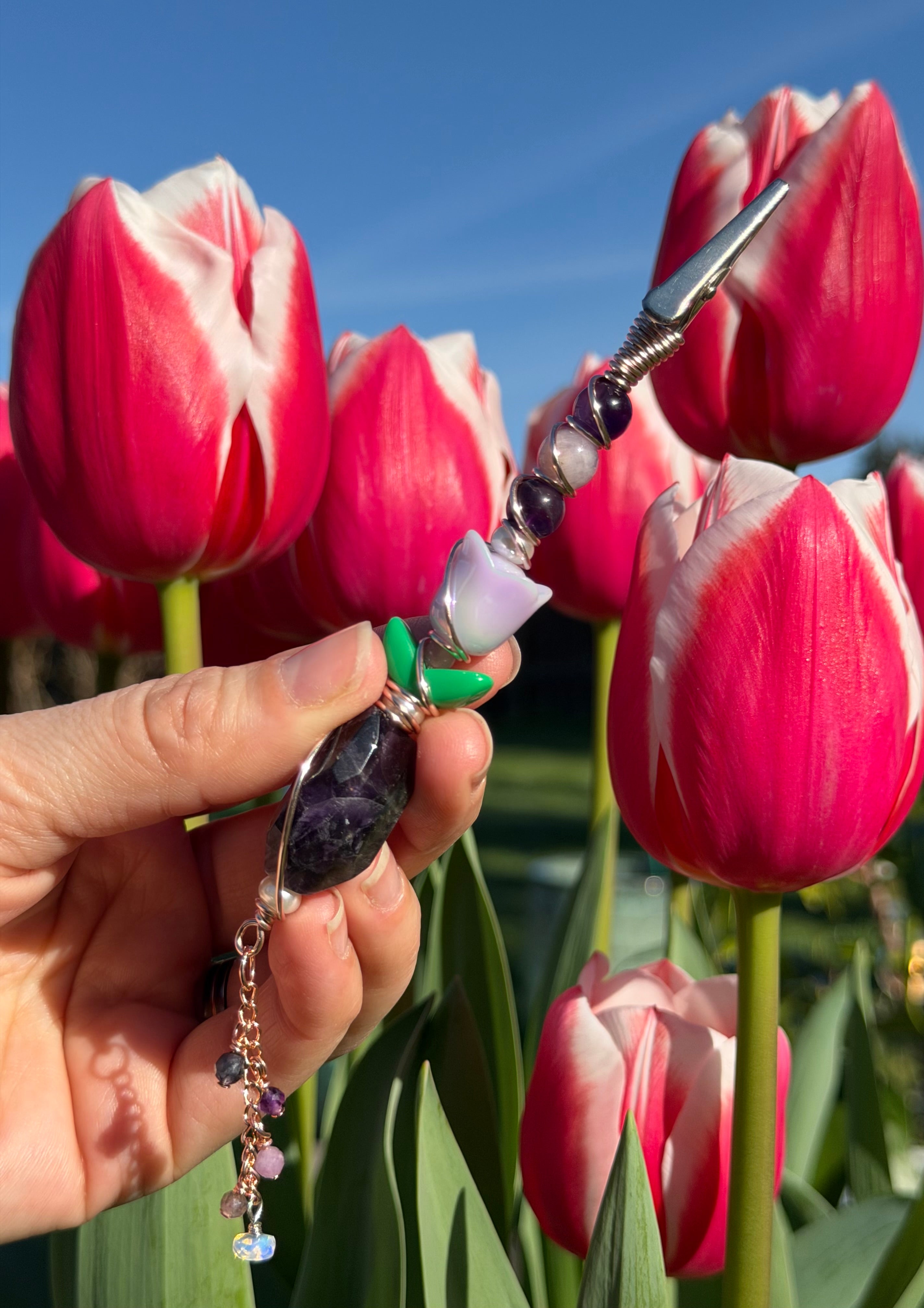 The Tulip Garden Crystal Smoking Clip Collection
