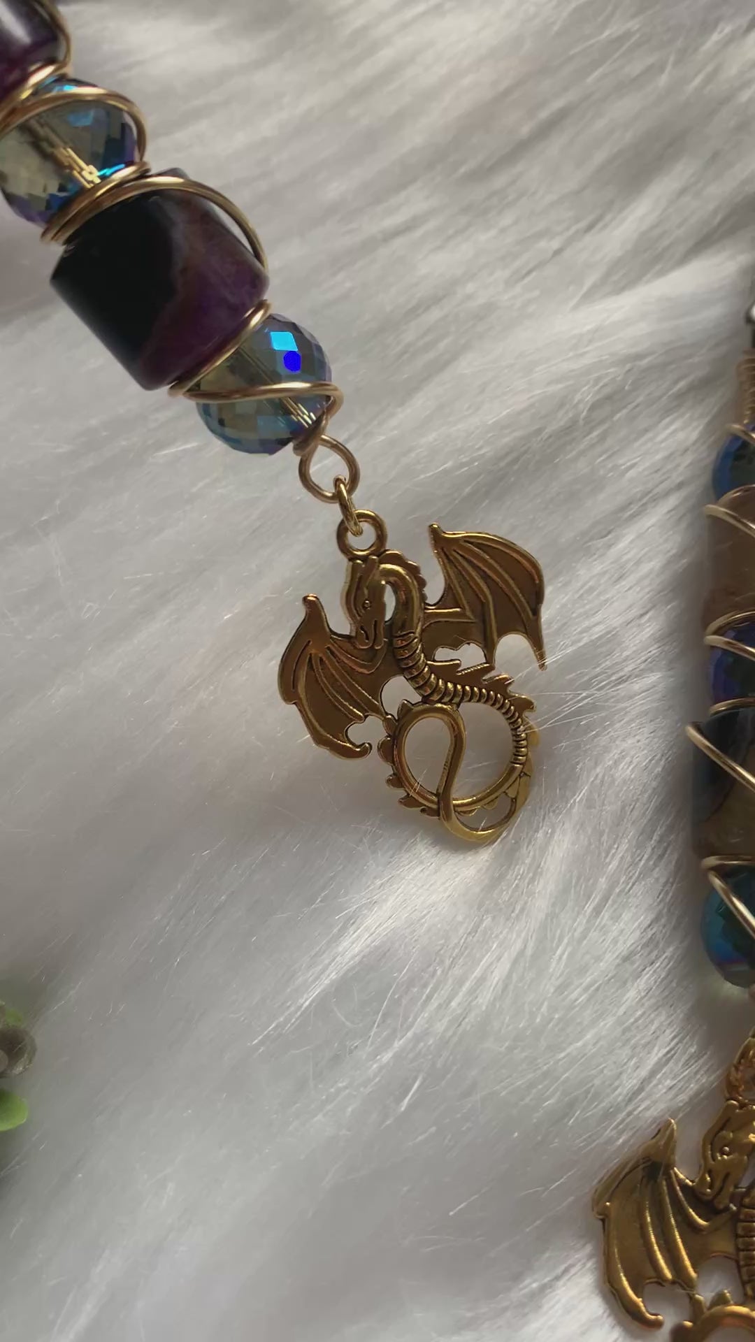 Dragon and Agate crystal Smoke clip